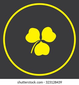 A Yellow Icon in a Circle - Clover