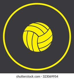 A Yellow Icon in a Circle - Football