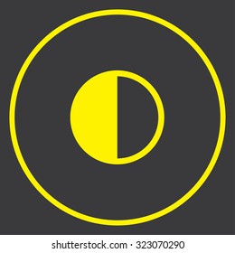A Yellow Icon in a Circle - Halftone