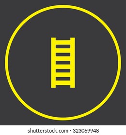 A Yellow Icon in a Circle - Ladder
