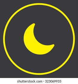 A Yellow Icon in a Circle - Moon