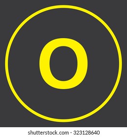 A Yellow Icon in a Circle - O