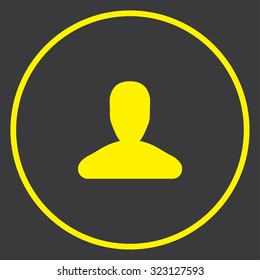 A Yellow Icon in a Circle - Person