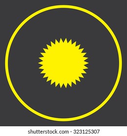 A Yellow Icon in a Circle - Spikey Circle