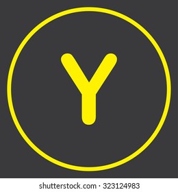 A Yellow Icon in a Circle - Y