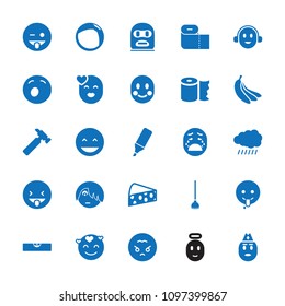 Yellow icon. collection of 25 yellow filled icons such as sun, hummer, laughing emot, emoji showing tongue, emot in love. editable yellow icons for web and mobile.