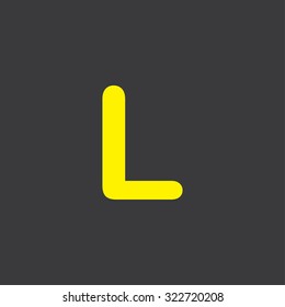 A Yellow Icon Isolated on a Grey Background L