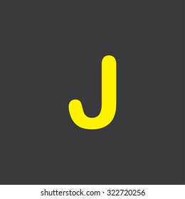 A Yellow Icon Isolated on a Grey Background J