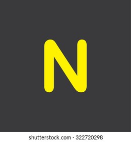A Yellow Icon Isolated on a Grey Background N