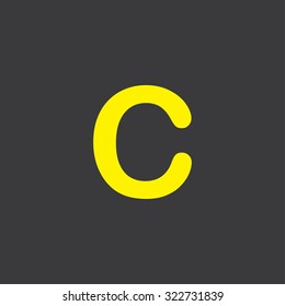 A Yellow Icon Isolated on a Grey Background C