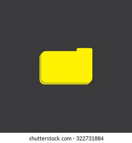 A Yellow Icon Isolated on a Grey Background File