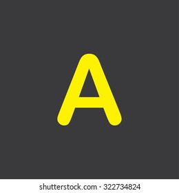 A Yellow Icon Isolated on a Grey Background A