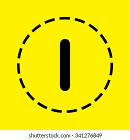 A Yellow Icon Isolated on a Grey Background - I