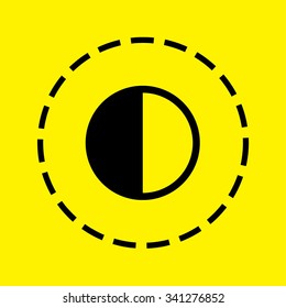 A Yellow Icon Isolated on a Grey Background - Halftone