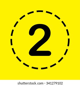 A Yellow Icon Isolated on a Grey Background - 2