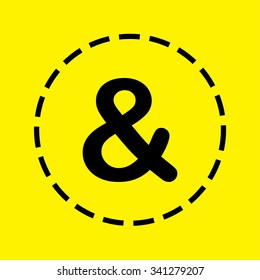 A Yellow Icon Isolated on a Grey Background - And