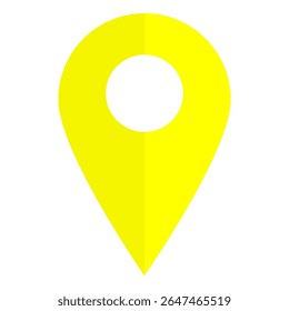 yellow icon location. map pin icon. gps location symbol