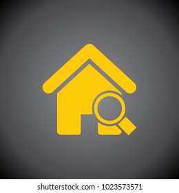 Yellow  icon on black background.