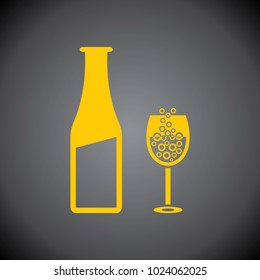 Yellow icon on black background.