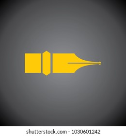 Yellow  icon on black background.