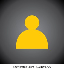 Yellow  icon on black background.