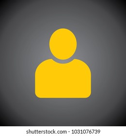 Yellow  icon on black background.