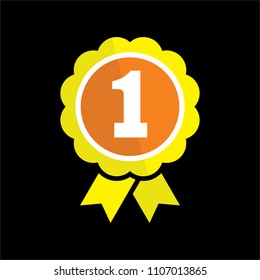 yellow icon ribbon of 1st