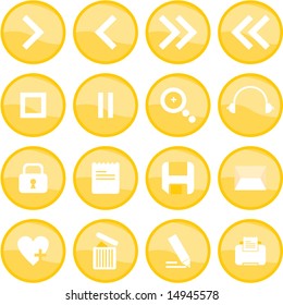 Yellow icon set