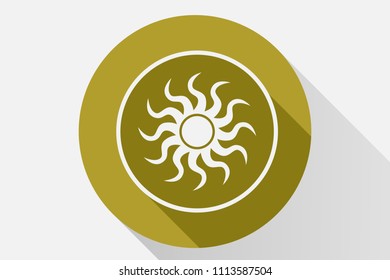Yellow icon of a sun.