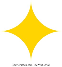 A yellow icon that sparkles