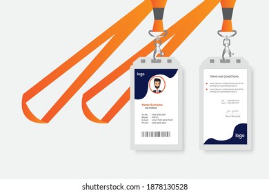 Yellow ID Card Design Template