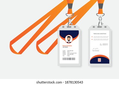 Plantilla de diseño de tarjeta de identificación amarilla