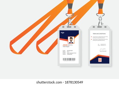 Yellow ID Card Design Template