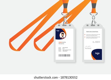 Design-Vorlage für gelbe ID-Karte
