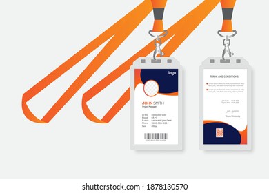 Yellow ID Card Design Template