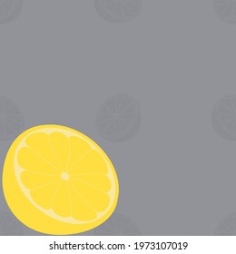 Yellow illuminating lemon on ultimate gray background
