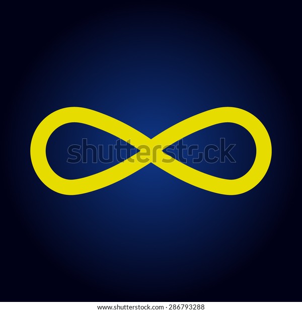 Yellow Infinity Symbol Vector Illustration On Stock Vector Royalty