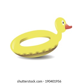 yellow inflatable life buoy circle as ducks