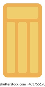 Yellow inflatable mattress. 