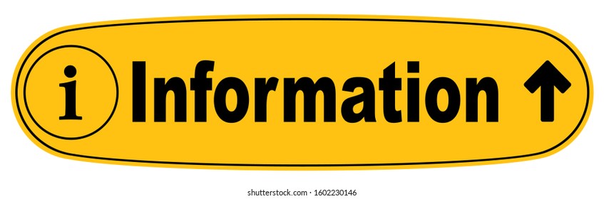 Yellow information sign. vector icon