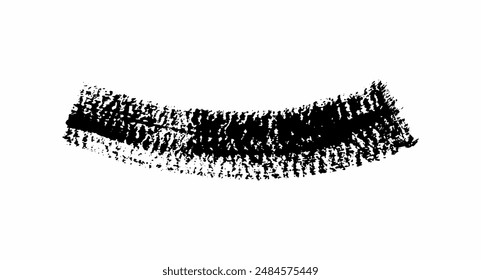 Trazos de pincel de Vector de tinta amarilla. Textura gruesa y sucia. Pinceles de pintura gruesa grunge. material táctil, salpicadura sucia, textura escrita a mano rayas simples