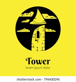 Yellow ink tower logo