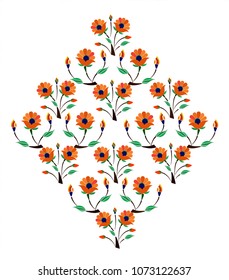 yellow inlay vector floral 