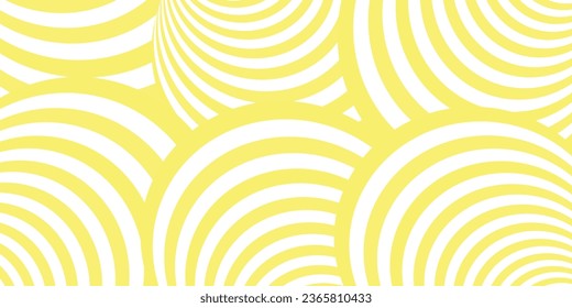 Yellow instant noodle, pasta and spaghetti texture with geometric wavy lines. 