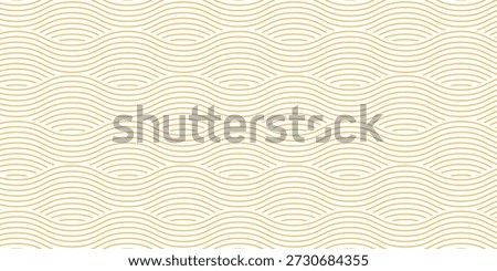 Yellow instant noodle, pasta and spaghetti texture with geometric wavy lines. Ramen, pasta vector pattern. Background abstract food illustration