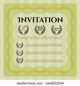 Yellow Invitation. Perfect design. Customizable, Easy to edit and change colors. Printer friendly. 