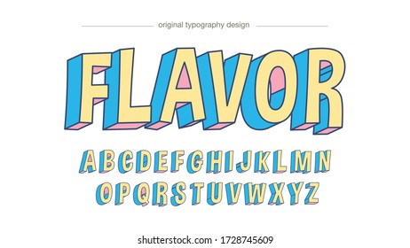 Yellow Irregular Cartoon Comics Typography Artistic Font Design