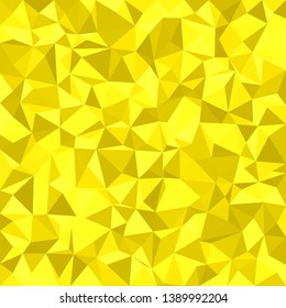Yellow irregular triangle tile mosaic background - polygon vector illustration from triangles
