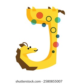 Yellow J Animal Alphabet Word