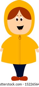 Yellow jacket, illustration, vector on white background.